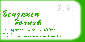 benjamin hornok business card